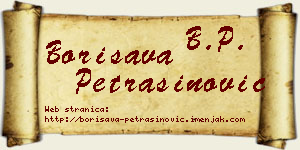 Borisava Petrašinović vizit kartica